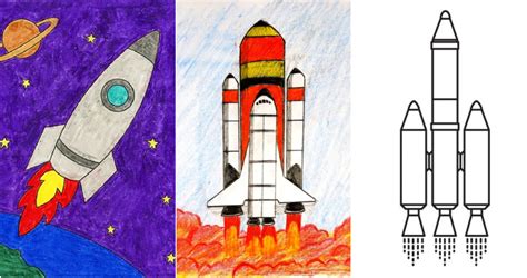 20 Easy Rocket Drawing Ideas - How to Draw a Rocket