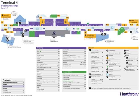 Heathrow Airport Map (LHR) - Printable Terminal Maps, Shops, Food ...