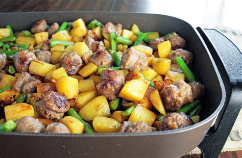 Lazy Gluten Free: Easy Potato, Bean and Sausage Skillet