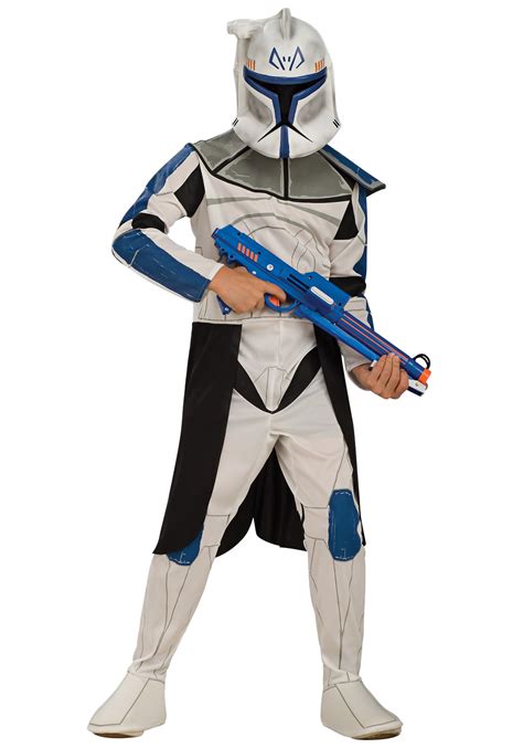 Kids Blue Clone Trooper Leader Rex Costume