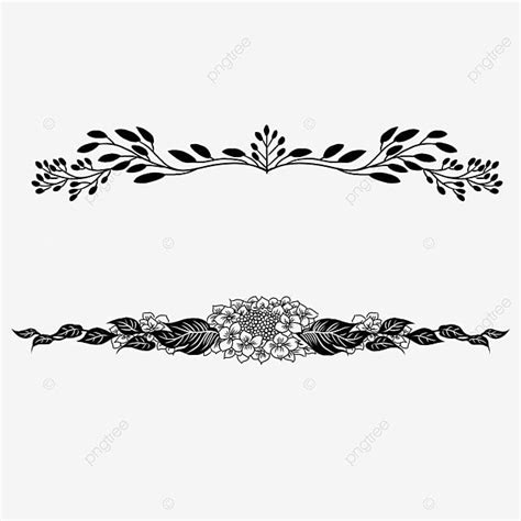 Line Separators PNG Image, Black And White Art Line Decorative Line ...