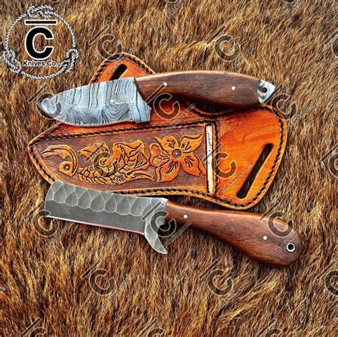 Cowboy knives and sheaths set – Bar C Knives