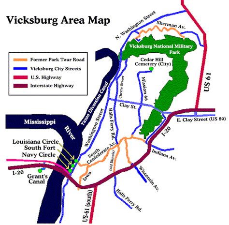 Vicksburg City Area Map - Vicksburg National Military Park (U.S ...