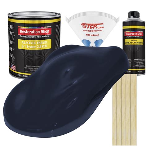 Midnight Blue Gallon Kit Single Stage ACRYLIC ENAMEL Car Auto Paint Kit ...