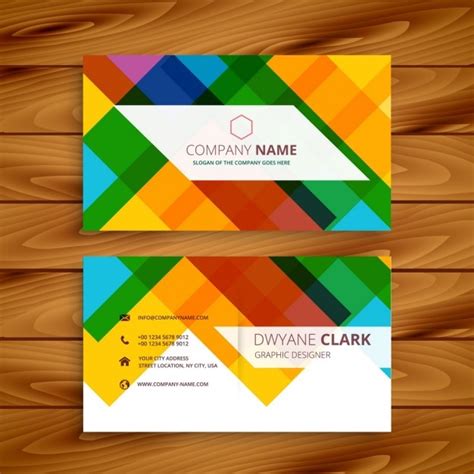 Free Vector | Colorful business card in abstract design