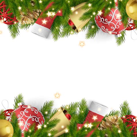 Christmas Ornament Border PNG Transparent, Christmas Borders With ...