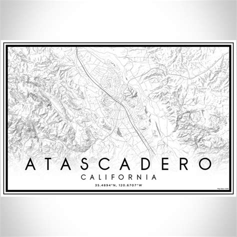 Atascadero - California Map Print in Classic — JACE Maps