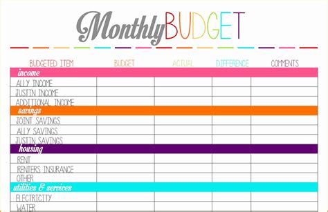 Free Printable Budget Planner | room surf.com