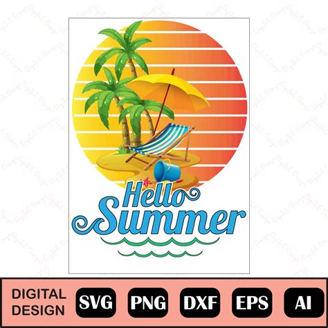 Hello Summer Svg, Welcome Summer Svg, Summer Sign Svg, Hello - Inspire ...