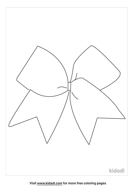 Free Cheerleading Bow Coloring Page | Coloring Page Printables | Kidadl