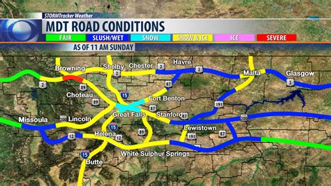 State Of Montana Road Conditions Map - Map Pasco County