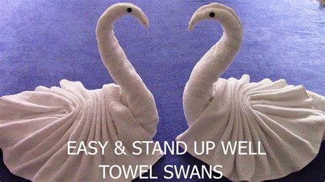 HOW TO MAKE A TOWEL SWAN THAT STANDS UP WELL; TOWEL ART [TOWEL ORIGAMI ...