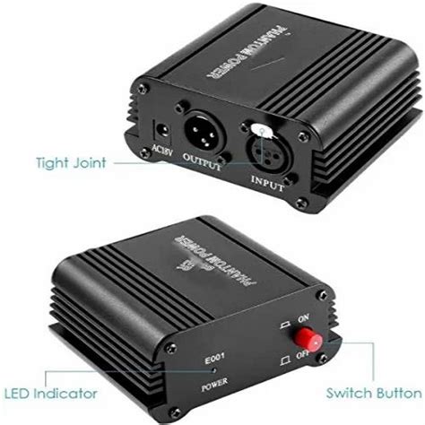 Phantom Power 48V Audio Interface Phantom Power Supply with Adapter at ...