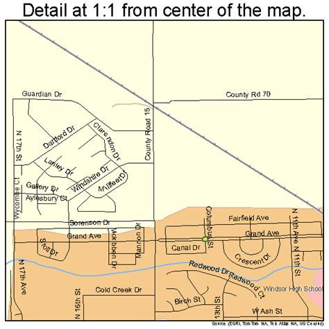 Windsor Colorado Street Map 0885485