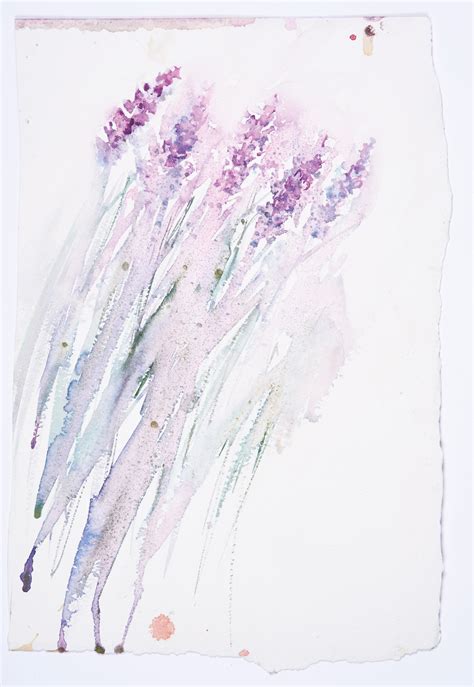 Lavender Painting · Extract from Jean Haines' Paint Yourself Calm by ...