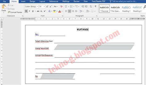 Download Contoh Kwitansi Penjualan Toko Format Microsoft Word | Sharing ...