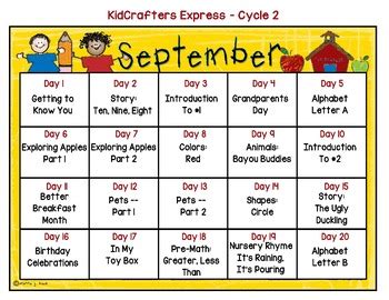 KidCrafters Preschool Curriculum - September by KidCrafters | TPT