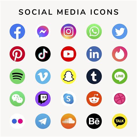 Social media icons psd set | Premium PSD - rawpixel