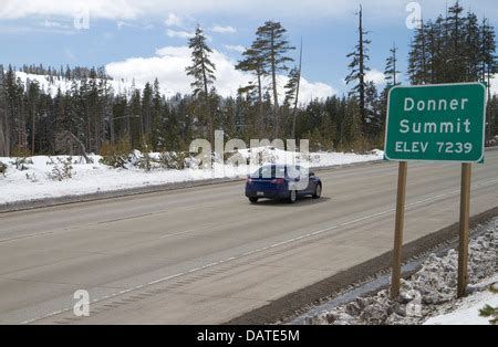 Donner Pass summit on Interstate 80, California, USA Stock Photo - Alamy