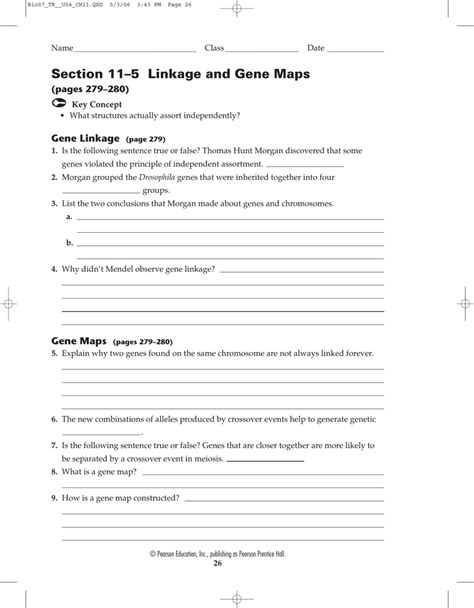 Section 11–5 Linkage And Gene Maps — db-excel.com