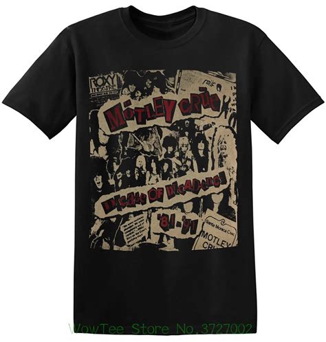 Motley Crue Tee Old Band Shirts Black Vintage Classic Rock Band T Shirt ...