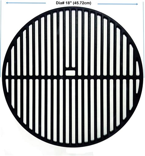 Grill Grate 18-inch Round Matte Cast-Iron Cooking Grate for Large Big ...