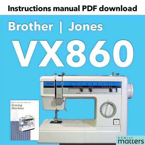 Jones Brother VX860 Sewing Machine Manual PDF Download - Etsy Canada in ...