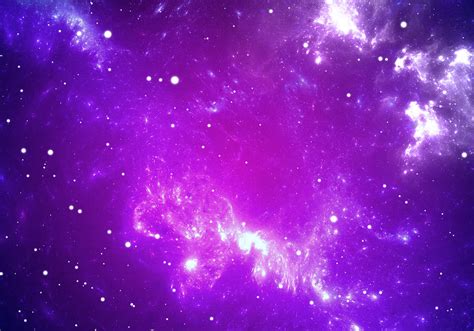 Space background with purple nebula and stars Digital Art by Peter ...