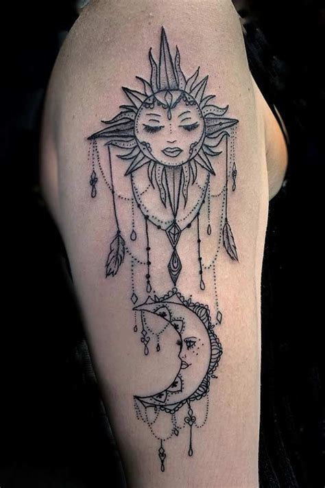 43 Most Beautiful Sun and Moon Tattoo Ideas | Page 4 of 4 | StayGlam ...