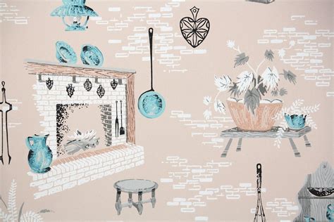 1950s Kitchen Vintage Wallpaper – Hannah's Treasures Vintage Wallpaper