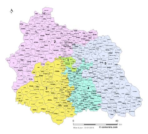 Carte des anciens cantons du Puy-de-Dôme