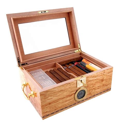 Cigar Humidors | Birch Burl Limited Edition Digital Hygrometer | Cigar Star