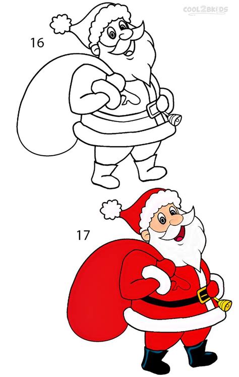 How to Draw Santa Clause Step 8 Christmas Yard Art, Colorful Christmas ...