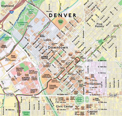 Printable Denver Map