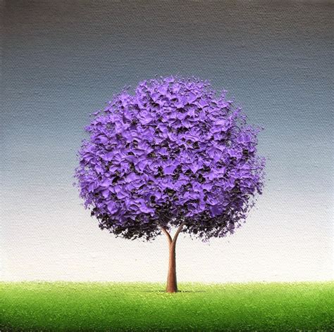 Bing Art by Rachel Bingaman: Purple Tree Art, Original Oil Painting ...