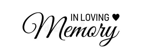 IIn Loving Memory. Vector Black Ink Lettering Isolated on White ...