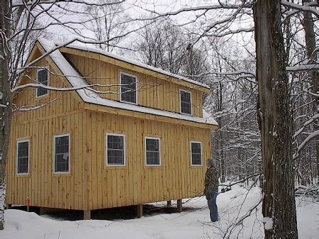 Adirondack Cabin Plans, 16'x24' with Cozy Loft and Front Porch, 1.5 Bath