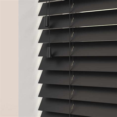 Carbon Black Wood Venetian Blind - Shutters and Blinds Online