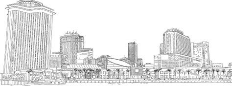 New Orleans Silhouette Skyline Vector Download