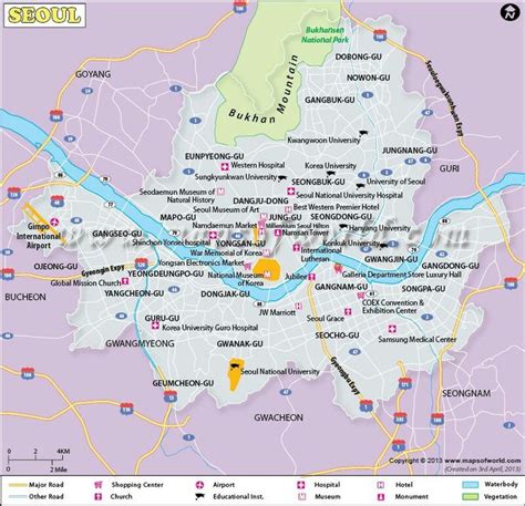 Seoul map | Seoul map, Seoul, South korea seoul