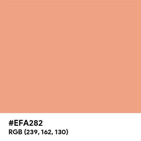 Muted Coral color hex code is #EFA282