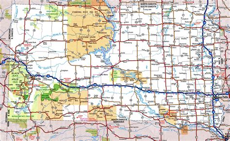 Printable South Dakota Map