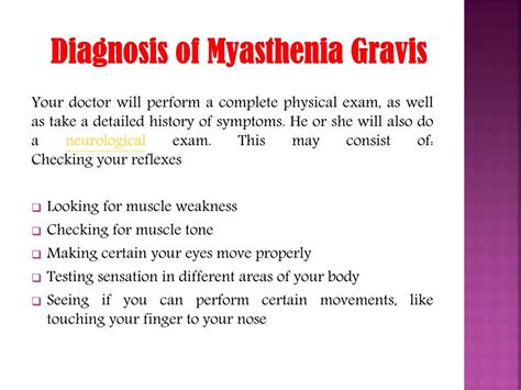 Myasthenia Gravis Disease Symptoms