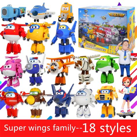 28 styles New Arrival 15CM Super Wings Toys Mini Planes Transformation ...