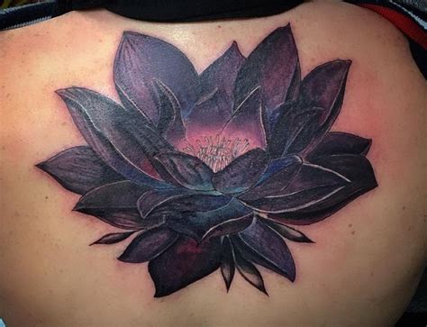 Black lotus tattoo on upper back – Tattoo Ideas #BlackLotusTattoo # ...