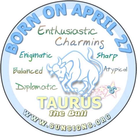 April 27 Zodiac Horoscope Birthday Personality - SunSigns.Org