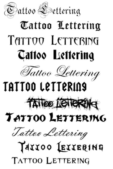 Tattoo Lettering Fonts