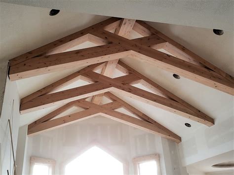 Check out this custom-designed vaulted ceiling with scissor trusses in ...