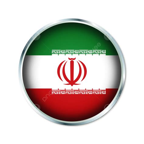 Iran Round Flag With Transparent Background Vector, Iran, Iran Flag ...