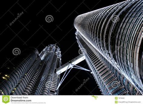 Petronas towers at night stock photo. Image of center - 7075502